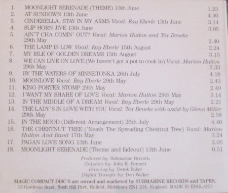 The Glenn Miller Orchestra ‎– албум &#039;Live&#039; At The Glen Island Casino Summer 1939 (CD) - Img 2