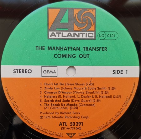 The Manhattan Transfer ‎– албум Coming Out - Img 2