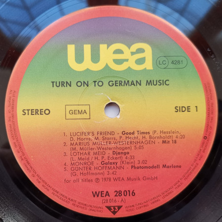 Various ‎– албум Turn On To German Music - Img 3