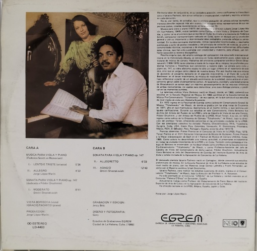 Viera Borisova, Ignacio Pacheco – албум Viera Borisova, Ignacio Pacheco - Img 2