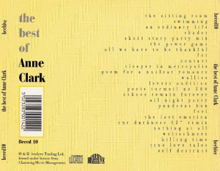 Anne Clark – албум The Best Of Anne Clark (CD) - Img 2