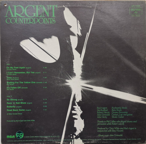 Argent – албум Counterpoints - Img 2