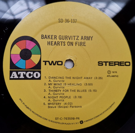 Baker Gurvitz Army – албум Hearts On Fire - Img 3