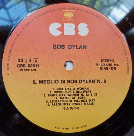 Bob Dylan – албум Il Meglio Di Bob Dylan N. 2 - Img 2
