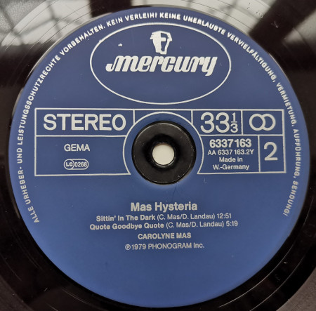 Carolyne Mas – албум Mas Hysteria - Img 3