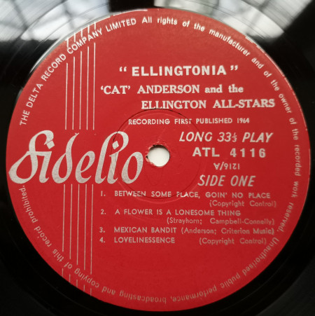 Cat Anderson And The Ellington All Stars – албум Ellingtonia - Img 3