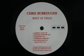 Chris Burroughs ‎– албум West Of Texas - Img 2