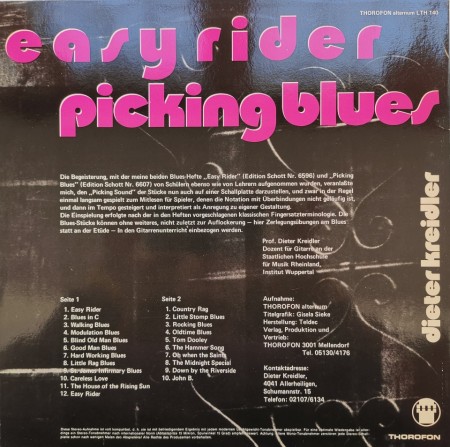 Dieter Kreidler ‎– албум Easy Rider Picking Blues - Img 2