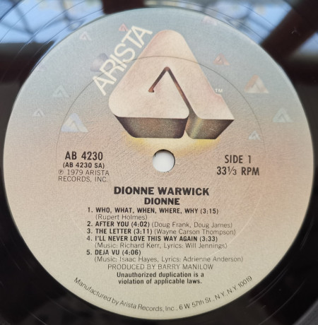 Dionne Warwick – албум Dionne - Img 3