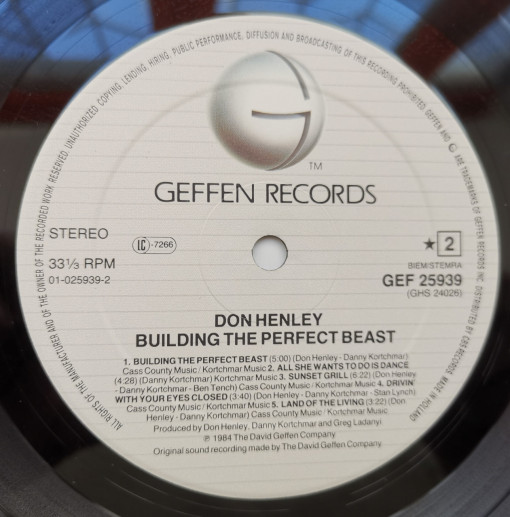 Don Henley – албум Building The Perfect Beast - Img 3