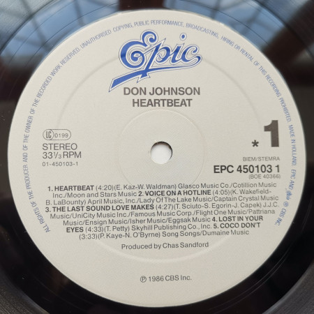 Don Johnson – албум Heartbeat - Img 3