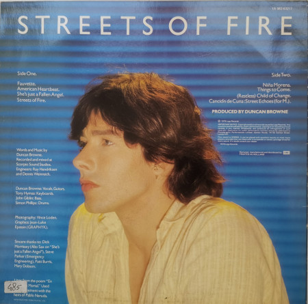Duncan Browne – албум Streets Of Fire - Img 2