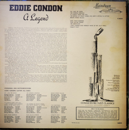 Eddie Condon ‎– албум A Legend - Img 2
