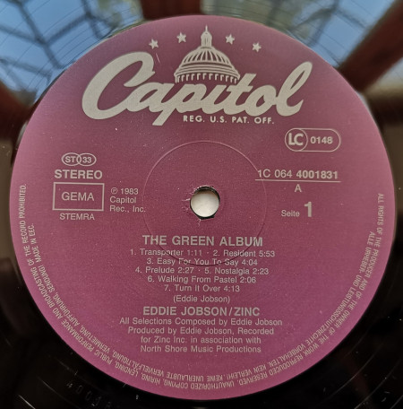 Eddie Jobson / Zinc – албум The Green Album - Img 3