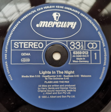 Flash And The Pan – албум Lights In The Night - Img 3