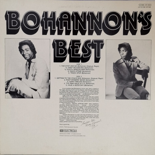 Hamilton Bohannon – албум Bohannon's Best - Img 2