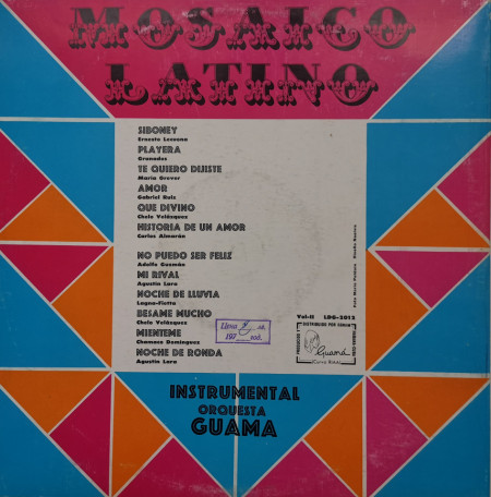 Instrumental Orquesta Guama – албум Mosaico Latino - Vol. II - Img 2