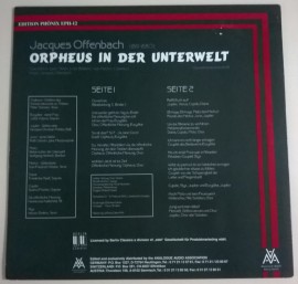 Jacques Offenbach ‎- албум Orpheus In Der Unterwelt (Operettenquerschnitt) - Img 2