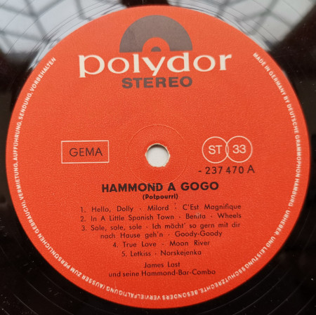 James Last Und Seine Hammond-Combo – албум Hammond À Gogo - 28 Melodien Zum Tanzen Und Träumen - Img 3