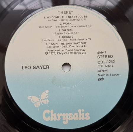 Leo Sayer ‎– албум Here - Img 3