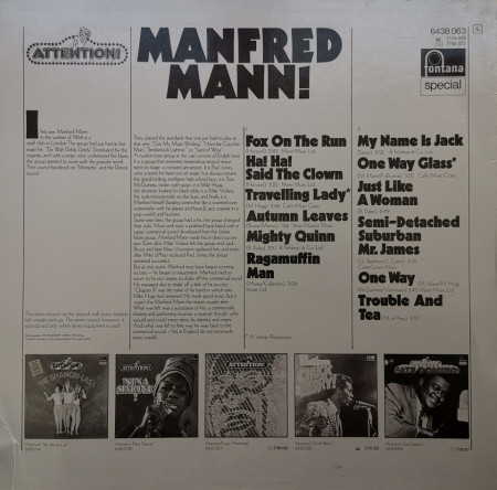 Manfred Mann – албум Attention! Manfred Mann! - Img 2