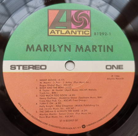 Marilyn Martin – албум Marilyn Martin - Img 3