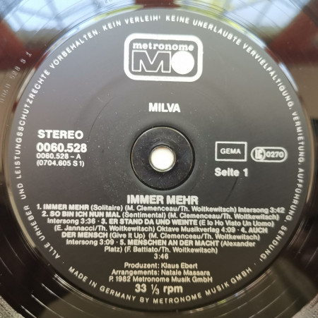 Milva – албум Immer Mehr - Img 3