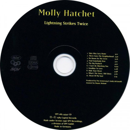 Molly Hatchet ‎– албум Lightning Strikes Twice (CD) - Img 3