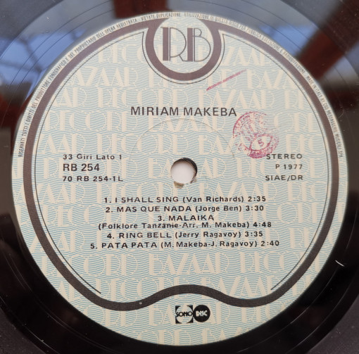 Myriam Makeba – албум Myriam Makeba - Img 2