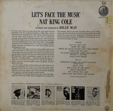 Nat King Cole – албум Let's Face The Music - Img 2