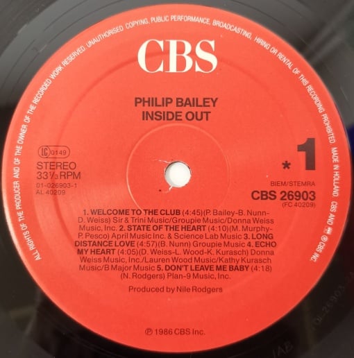 Philip Bailey – албум Inside Out - Img 2