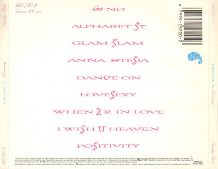Prince ‎– албум Lovesexy (CD) - Img 2