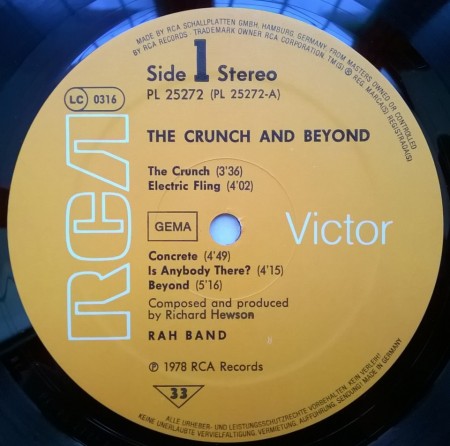 RAH Band ‎– албум The Crunch &amp; Beyond - Img 3