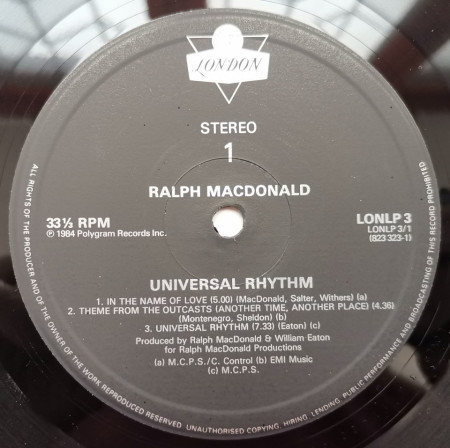 Ralph MacDonald – албум Universal Rhythm - Img 3