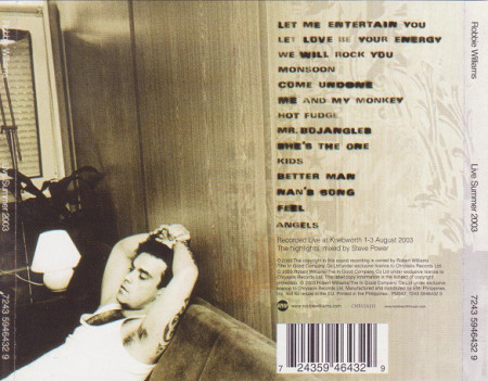 Robbie Williams ‎– албум Live Summer 2003 (CD) - Img 2