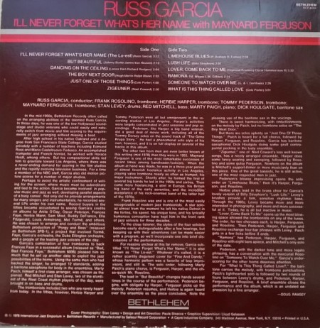 Russ Garcia – албум I'll Never Forget What's Her Name - Img 2