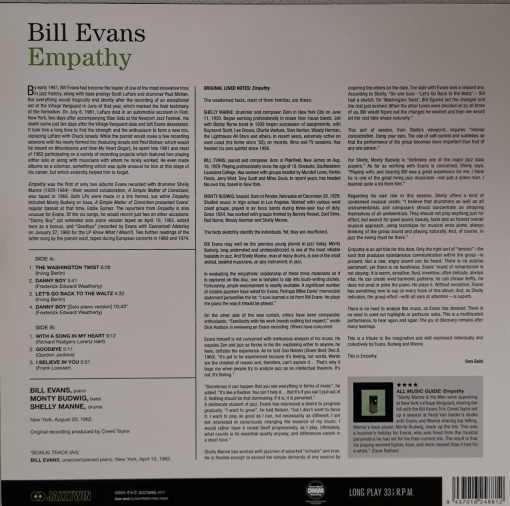 Shelly Manne / Bill Evans With Monty Budwig – албум Empathy - Img 2