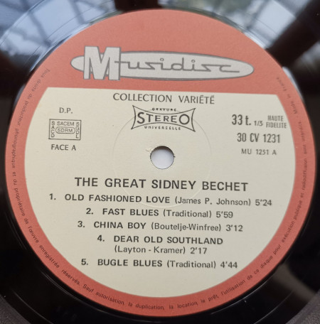 Sidney Bechet – албум The Great Sidney Bechet - Img 2