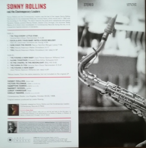 Sonny Rollins – албум Sonny Rollins And The Contemporary Leaders - Img 2