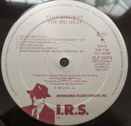 Stan Ridgway – албум The Big Heat (1) - Img 3