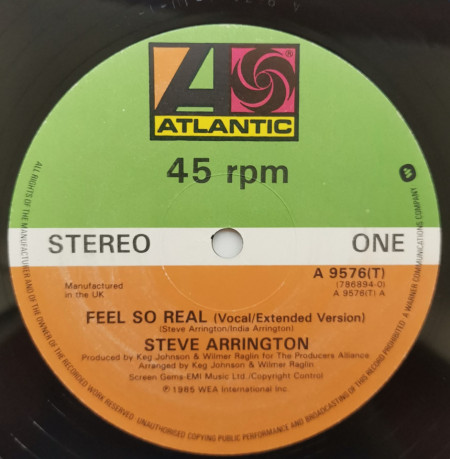 Steve Arrington – сингъл Feel So Real - Img 3