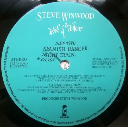 Steve Winwood ‎– албум Arc Of A Diver - Img 3