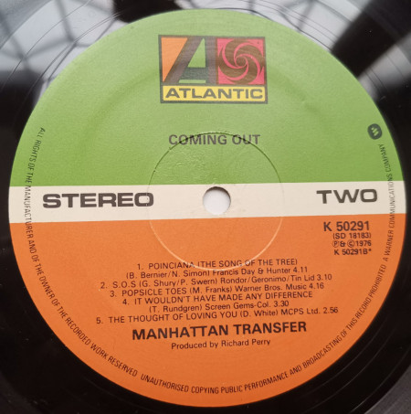 The Manhattan Transfer – албум Coming Out - Img 3
