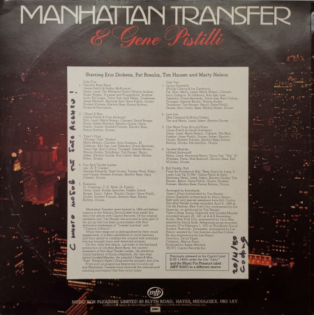The Manhattan Transfer &amp; Gene Pistilli – Blue Thumb Records – BTS 17 Manhattan Transfer And Gene Pistilli - Img 3