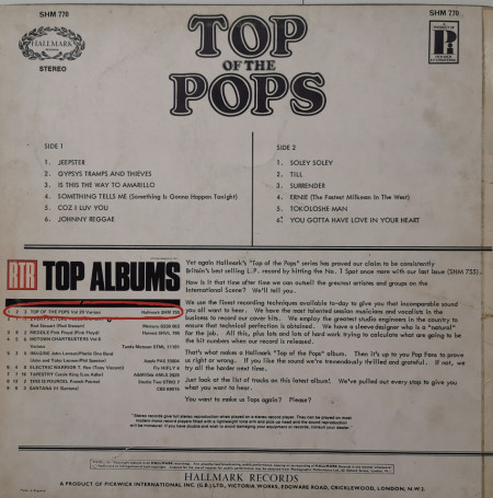 The Top Of The Poppers – албум Top Of The Pops Vol. 21 - Img 2