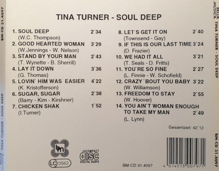 Tina Turner ‎– албум Soul Deep (CD) - Img 2