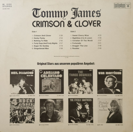 Tommy James ‎– албум Crimson &amp; Clover - Img 2