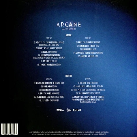 VARIOUS ARTISTS - ARCANE LEAGUE OF LEGENDS SEASON 2 (1 X LP) - Img 2