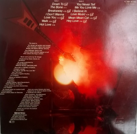 Vic Vergat ‎– албум Down To The Bone - Img 3