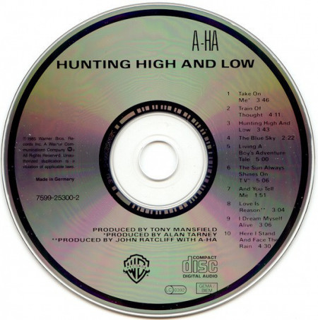 a-ha – албум Hunting High And Low (CD) - Img 2